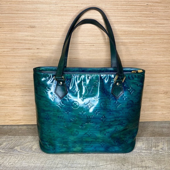 Louis Vuitton Redyed Vernis Houston Tote Vintage Designer Handbag Purse - Picture 4 of 17